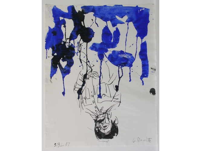 1000 Nachtigallen (Remix) – 23. I. 07 % Stylo, aquarelle et encre de Chine sur papier<br/>66,3 x 51,3 cm<br/>(GBZ 5524)<br/><br/>Pen, watercolor and Indian ink on paper<br/>66,3 x 51,3 cm<br/>(GBZ 5524)<br/><br/>