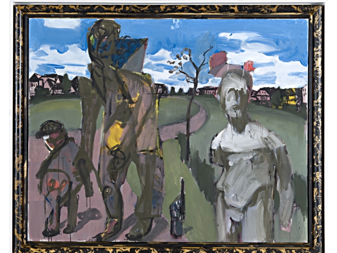 Vertreibung (Abend), 2011 % Technique mixte sur toile <br/>Mixed media on canvas<br/>130 x 162 cm<br/>ML 2047/00<br/><br/>