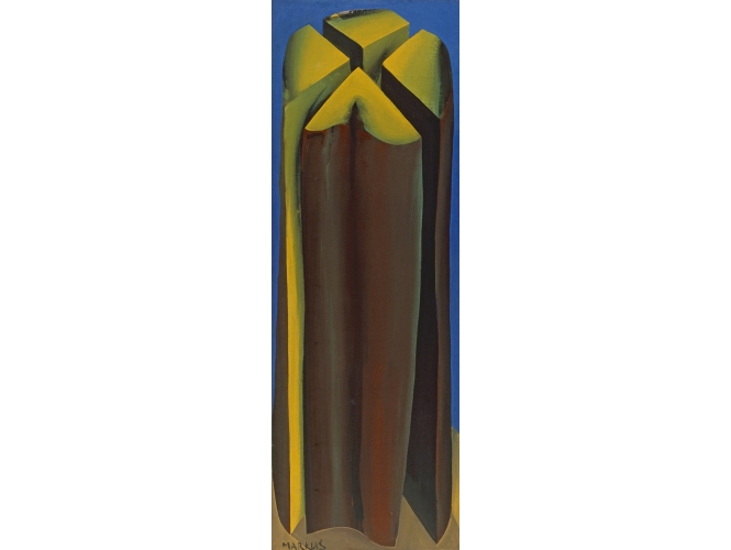 Baumstamm – dithyrambisch, 1966 % Détrempe sur toile<br/>Distemper on canvas<br/>302 x 104,5 cm<br/>ML 162/E<br/><br/>