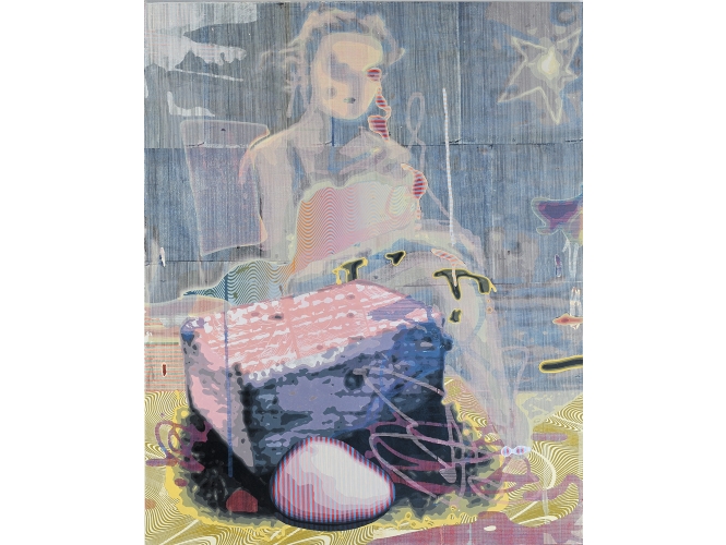 Grosse Idee, Kleine Idee, 2008 % Huile et laque sur toile<br/>Oil and lacquer on canvas<br/>250 x 200 cm <br/> <br/> <br/>