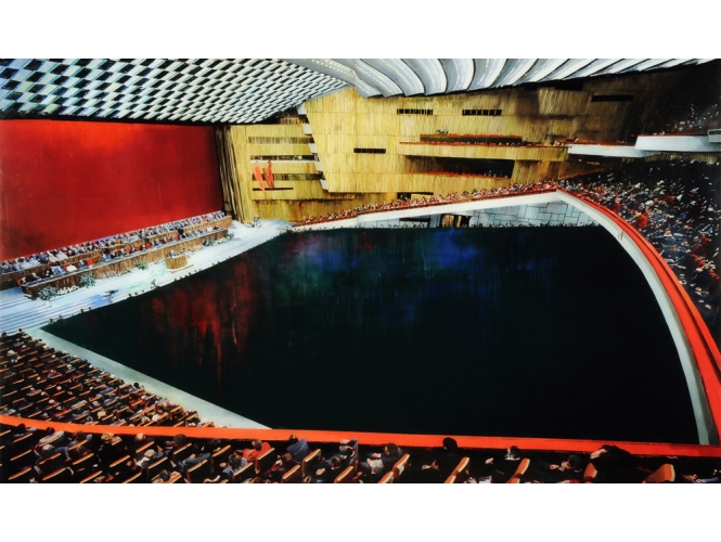 The Remote Viewer #03, 2008 % Huile sous plexiglas<br/>Oil under plexiglass<br/>120 x 200 cm<br/><br/>