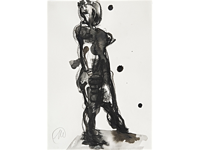 Untitled (Daphne), 2002 % Aquarelle, pastel à l’huile <br/>Watercolor, oil crayon<br/>30 x 21 cm<br/>MLZ 3569/00<br/><br/>