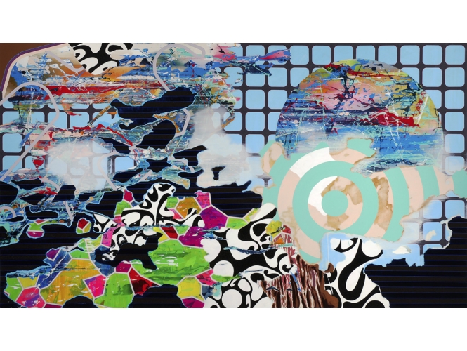 Sans titre / Untitled, 2006 % Acrylique sur toile<br/>Acrylic on canvas<br/>230 x 400 cm<br/><br/>