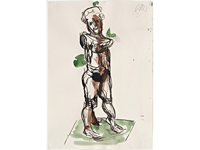 Untitled (Daphne), 2002 % Aquarelle, pastel à l’huile<br/>Watercolor, oil crayon<br/>30 x 21 cm<br/>MLZ 3577/00<br/><br/>