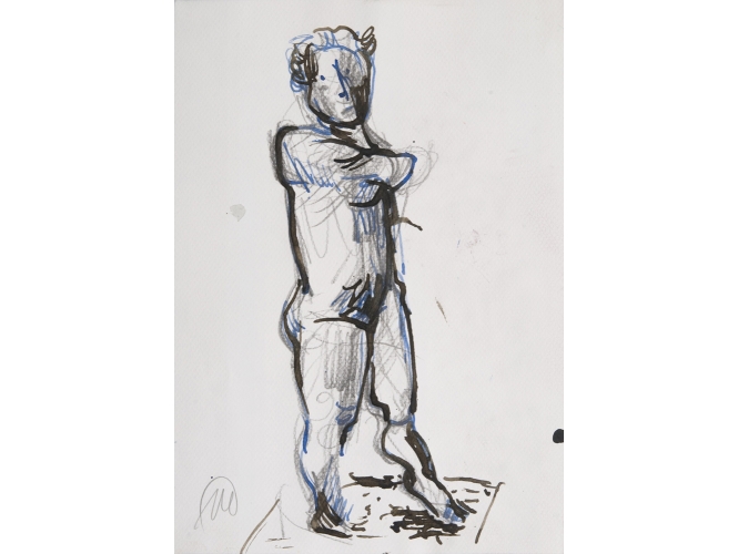 Untitled (Daphne), 2002 % Aquarelle, pastel à l’huile <br/>Watercolor, oil crayon<br/>30 x 21 cm<br/>MLZ 3573/00<br/><br/>