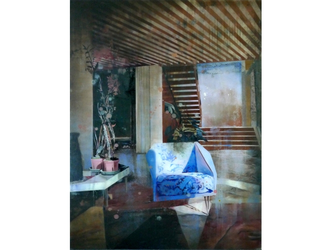Domus, 2010 % Huile et acrylique sur plexiglas<br/>Oil and acrylic on plexiglass<br/>130 x 100 cm<br/><br/>