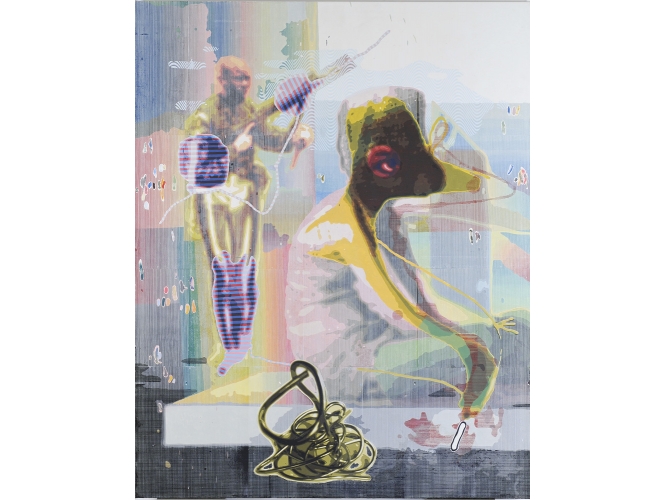 Sans titre / Untitled, 2008 % Huile et laque sur toile<br/>Oil and lacquer on canvas<br/>250 x 200 cm<br/>Photo: Jean-Louis Losi<br/><br/>