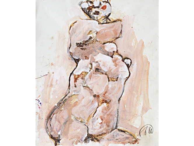 Untitled (Daphne), 2003 % Craie, gouache <br/>Chalk, gouache<br/>46,5 x 39,5 cm<br/>MLZ 3606/00<br/><br/>