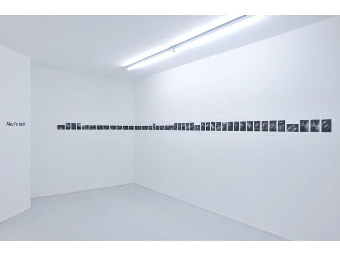 Menʼs talk, 2011 % Vue de l'exposition / Exhibition view, "Promzona / Menʼs talk", Galerie Suzanne Tarasieve, Paris, 2012 <br/>Photo: Rebecca Fanuele<br/><br/>
