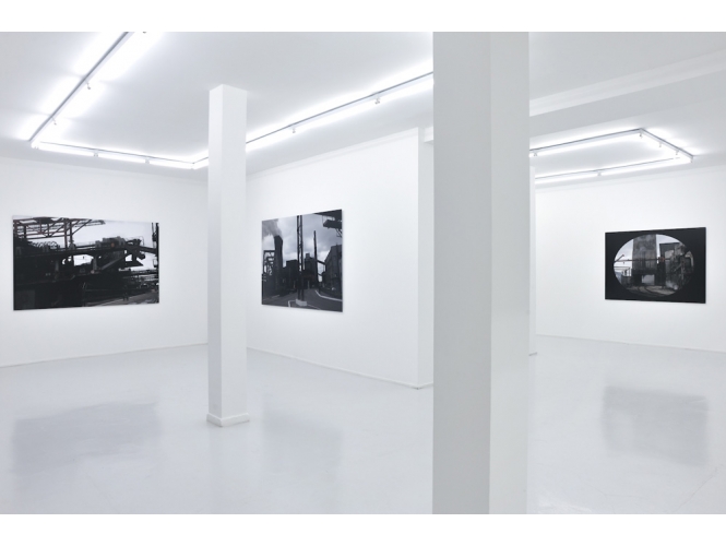 Promzona, 2011 % Vue de l'exposition / Exhibition view, "Promzona / Menʼs talk", Galerie Suzanne Tarasieve, Paris, 2012 <br/>Photo: Rebecca Fanuele<br/><br/>
