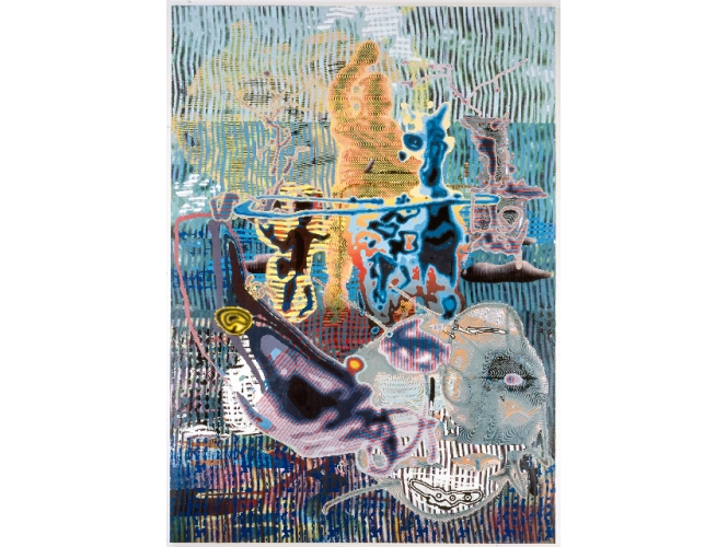 Mala Fama, 2007 % Laque sur toile<br/>Lacquer on canvas<br/>350 x 250 cm<br/><br/>