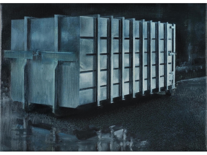 En attente, 2011 % Huile sur toile <br/>Oil on canvas<br/>33 x 46 cm<br/>© Rebecca Fanuele<br/><br/>