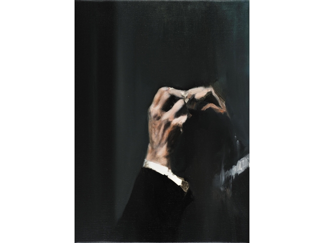 Sans titre / Untitled, 2012 % Huile sur toile <br/>Oil on canvas<br/>46 x 33 cm<br/>© Rebecca Fanuele<br/><br/>
