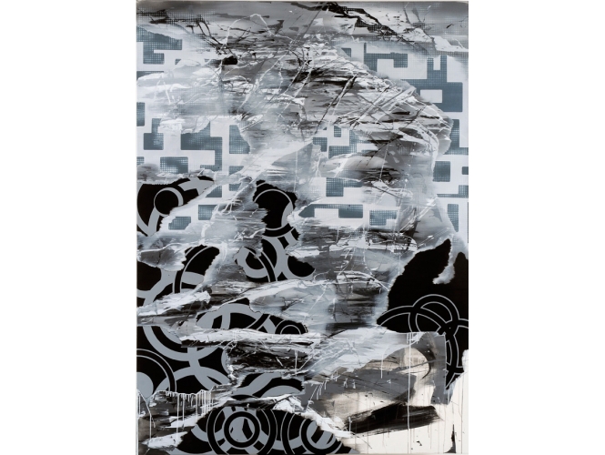 Sans titre / Untitled (série 12 34 YF), 2008 % Acrylique sur toile<br/>Acrylic on canvas<br/>230 x 170 cm<br/> <br/>