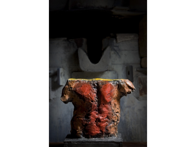 Herkules Entwurfsmodell 8 – Torso, 2009 % Bronze peint <br/>Painted bronze<br/>25 x 26 x 12 cm<br/>MLP 215/B0<br/> <br/>