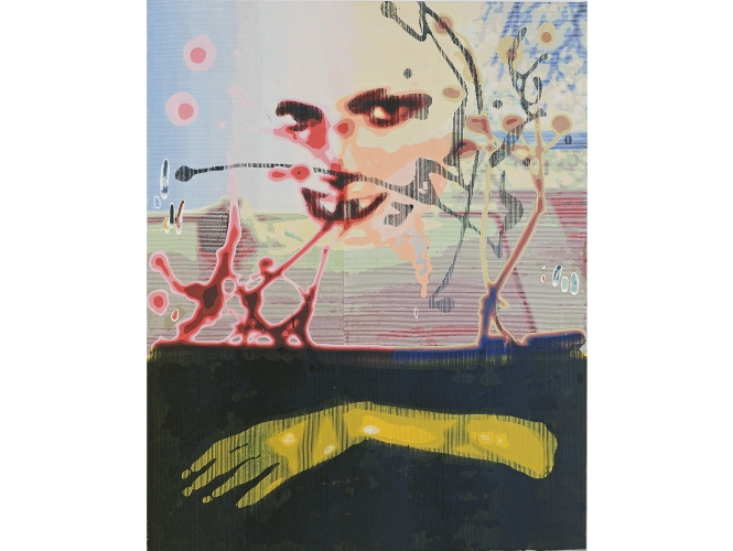 Unterwasser, 2007 % Huile et laque sur toile<br/>Oil and lacquer on canvas<br/>150 x 120 cm<br/> <br/>