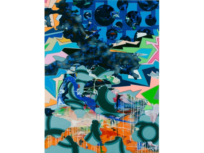 Sans titre / Untitled (série 12 34 YF), 2008 % Acrylique sur toile<br/>Acrylic on canvas<br/>160 x 120 cm<br/> <br/>