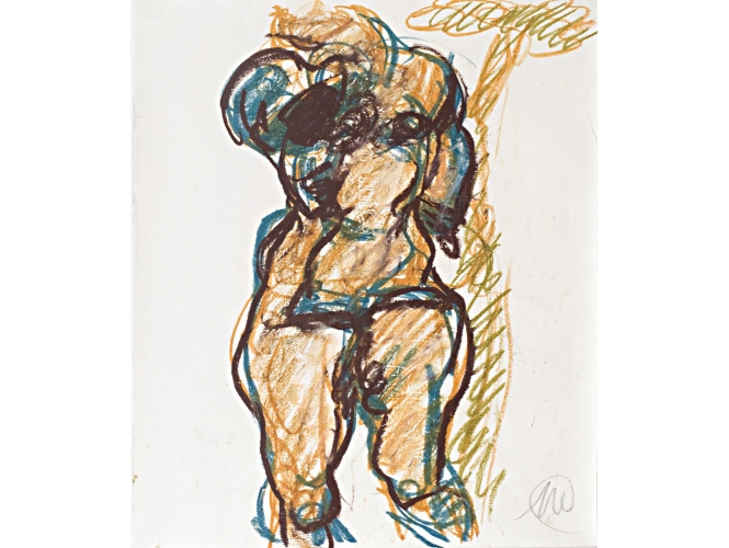 Untitled (Daphne), 2003 % Craie <br/>Chalk<br/>46,5 x 39,5 cm<br/>MLZ 3583/00<br/><br/>