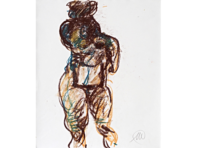 Untitled (Daphne), 2003 % Craie<br/>Chalk<br/>46,5 x 39,5 cm<br/>MLZ 3583/00<br/><br/>