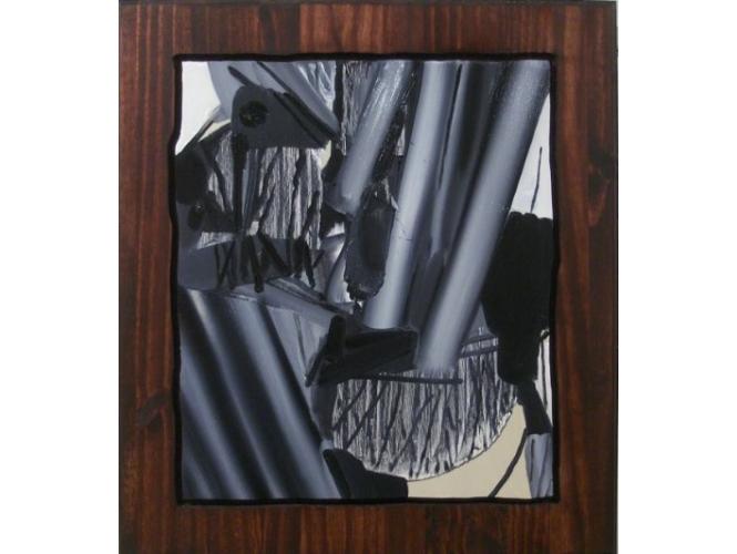 April 1st, 2012 % Huile et lasure sur bois <br/>Oil, stain on wood<br/>26 x 24 inches<br/><br/><br/>
