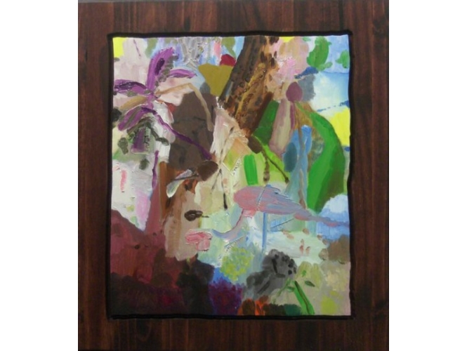 April 20th, 2012 % Huile et lasure sur bois <br/>Oil, stain on wood<br/>26 x 24 inches<br/><br/>