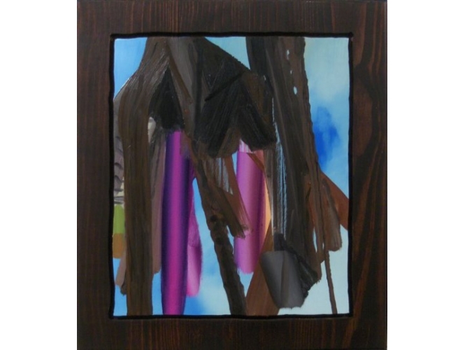 April 5th, 2012 % Huile et lasure sur bois <br/>Oil, stain on wood<br/>26 x 24 inches<br/><br/><br/>