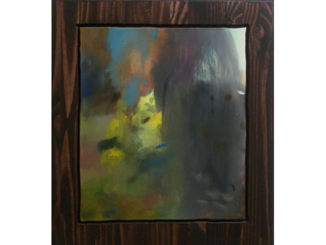December 19th, 2011 % Huile et lasure sur bois <br/>Oil, stain on wood<br/>26 x 24 inches<br/><br/>