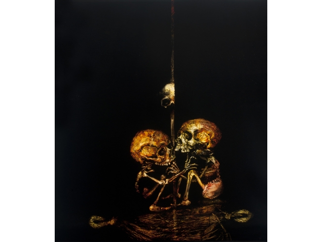 Fools Ship, 2012 % Huile sur toile<br/>Oil on linen<br/>110 x 95 cm<br/>Photo: Vicki Petherbrige<br/><br/>
