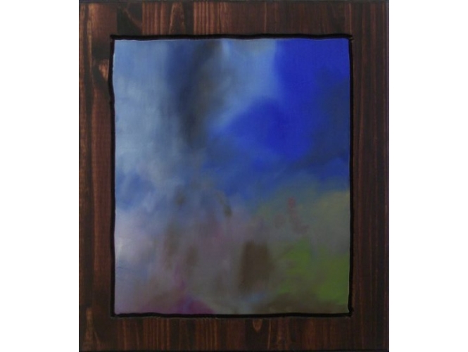 January 7th, 2012 % Huile et lasure sur bois <br/>Oil, stain on wood<br/>26 x 24 inches<br/><br/>