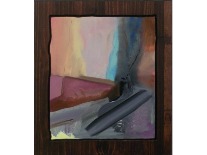 January 8th, 2012 % Huile et lasure sur bois <br/>Oil, stain on wood<br/>26 x 24 inches<br/><br/><br/>