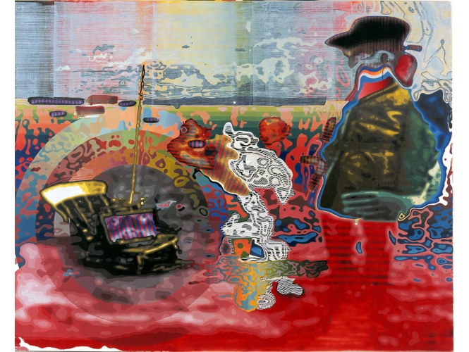 Sans titre / Untitled, 2003 % Laque sur toile<br/>Lacquer on canvas<br/>200 x 250 cm<br/> <br/> <br/>