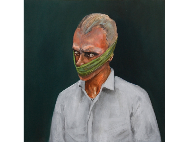 Silent speech, 2011 % Huile sur toile<br/>Oil on canvas<br/>60 x 60 cm<br/><br/>