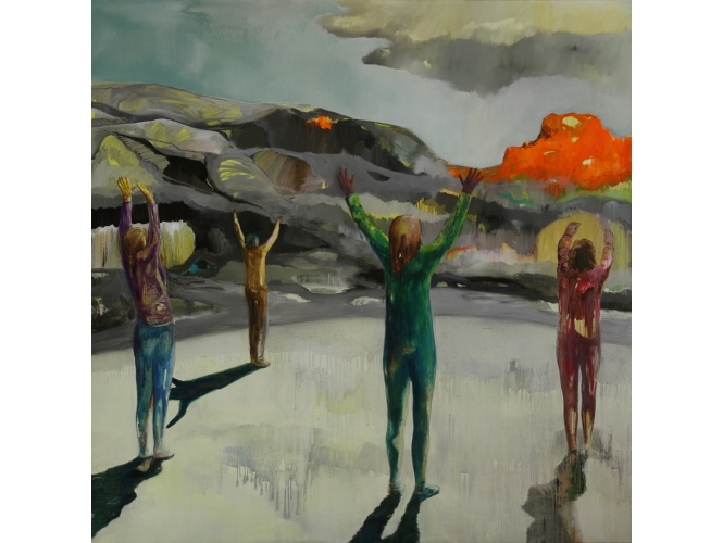 The Believers, 2011 % Huile sur toile<br/>Oil on canvas<br/>200 x 200 cm<br/><br/>