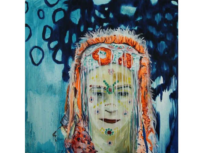 The Bride, 2011 % Huile sur toile <br/>Oil on canvas<br/>200 x 200 cm<br/><br/>