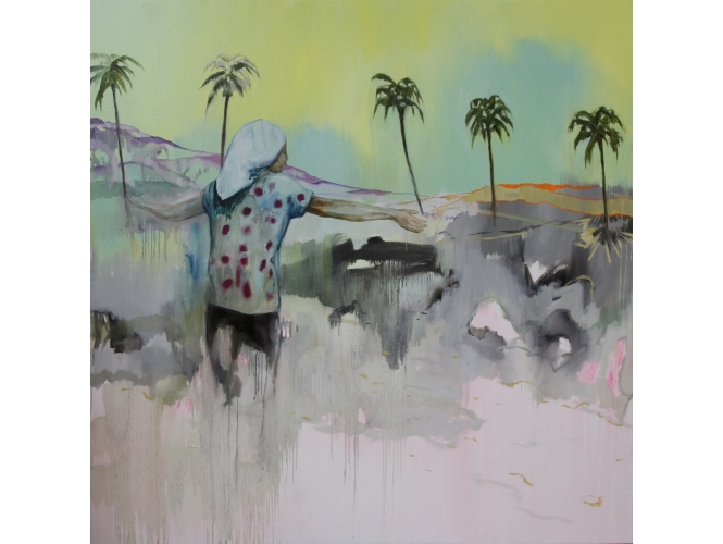 Trying something voodoo, 2010 % Huile sur toile <br/>Oil on canvas<br/>200 x 200 cm <br/><br/>