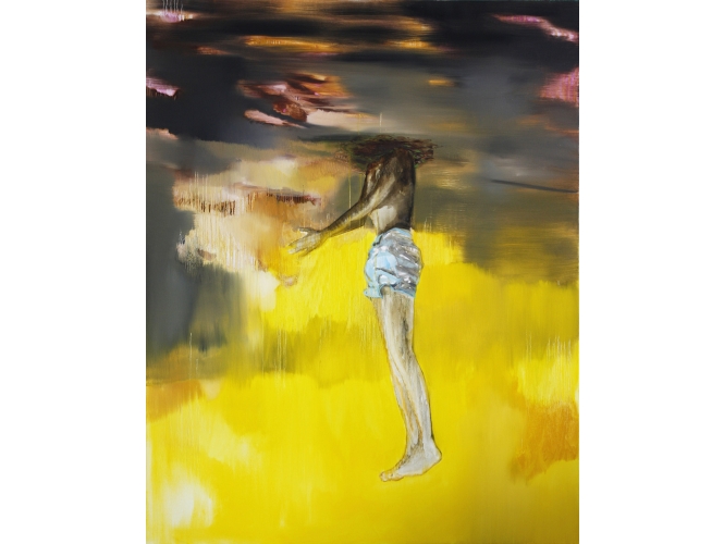 Upside down Sadhu, 2011 % Huile sur toile<br/>Oil on canvas<br/>200 x 160 cm<br/><br/>