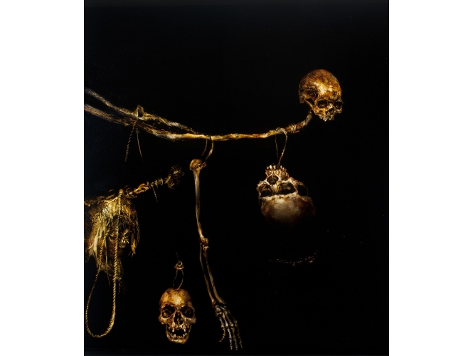 With Dead Men (after Goya), 2012 % Huile sur toile<br/>Oil on linen<br/>110 x 95 cm<br/>Photo: Vicki Petherbrige<br/><br/>