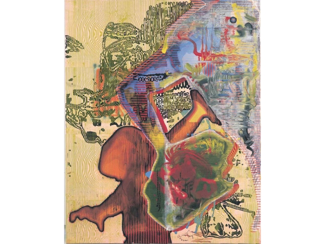 Sans titre / Untitled, 2003 % Laque sur toile<br/> Lacquer on canvas<br/>200 x 160 cm<br/> <br/> <br/>