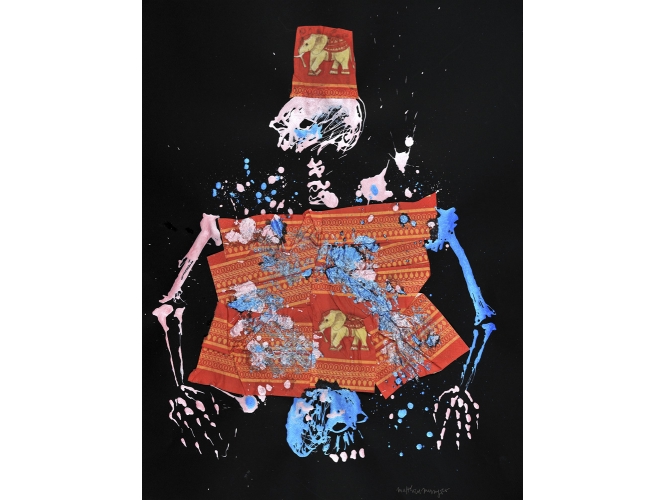 Sans titre, série ‘Mystic & Smart’ / Untitled, ‘Mystic & Smart’ series (2011-2012) % Œuvre sur papier, encre acrylique, techniques mixtes <br/>65 x 50 cm<br/>© Rebecca Fanuele<br/><br/>Work on paper <br/>acrylic ink, mixed techniques,<br/>65 x 50 cm<br/>© Rebecca Fanuele<br/><br/>