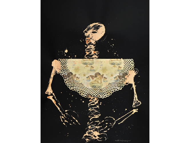 Sans titre, série ‘Mystic & Smart’ / Untitled, ‘Mystic & Smart’ series (2011-2012) % Œuvre sur papier, encre acrylique, techniques mixtes <br/>65 x 50 cm<br/>© Rebecca Fanuele<br/><br/>Work on paper <br/>acrylic ink, mixed techniques,<br/>65 x 50 cm<br/>© Rebecca Fanuele<br/><br/>