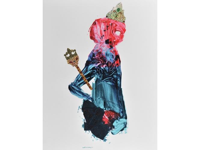 Sans titre, série ‘Mystic & Smart’ / Untitled, ‘Mystic & Smart’ series (2011-2012) % Œuvre sur papier, encre acrylique, techniques mixtes <br/>65 x 50 cm<br/>© Rebecca Fanuele<br/><br/>Work on paper <br/>acrylic ink, mixed techniques,<br/>65 x 50 cm<br/>© Rebecca Fanuele<br/><br/>