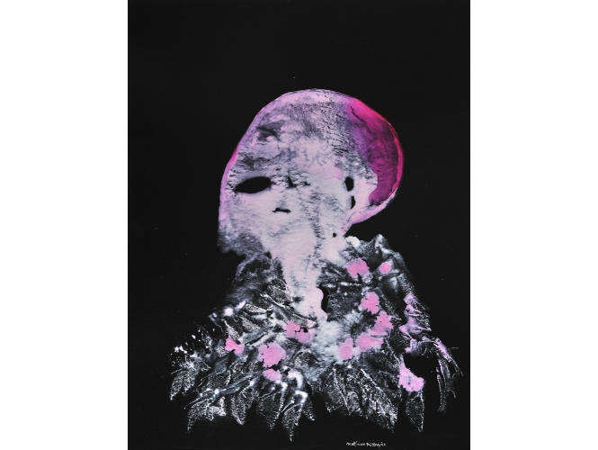 Sans titre, série ‘Mystic & Smart’ / Untitled, ‘Mystic & Smart’ series (2011-2012) % Œuvre sur papier, encre acrylique<br/>65 x 50 cm<br/>© Rebecca Fanuele<br/><br/>Work on paper <br/>acrylic ink, <br/>65 x 50 cm<br/>© Rebecca Fanuele<br/><br/>