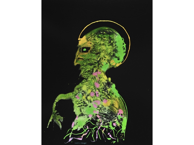 Sans titre, série ‘Mystic & Smart’ / Untitled, ‘Mystic & Smart’ series (2011-2012) % Œuvre sur papier, encre acrylique<br/>65 x 50 cm<br/>© Rebecca Fanuele<br/><br/>Work on paper <br/>acrylic ink, <br/>65 x 50 cm<br/>© Rebecca Fanuele<br/><br/>