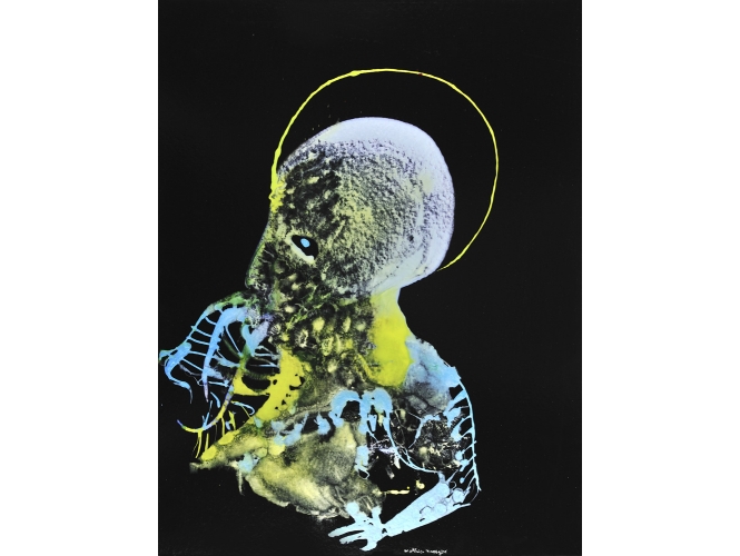 Sans titre, série ‘Mystic & Smart’ / Untitled, ‘Mystic & Smart’ series (2011-2012) % Œuvre sur papier, encre acrylique<br/>65 x 50 cm<br/>© Rebecca Fanuele<br/><br/>Work on paper <br/>acrylic ink, <br/>65 x 50 cm<br/>© Rebecca Fanuele<br/><br/>