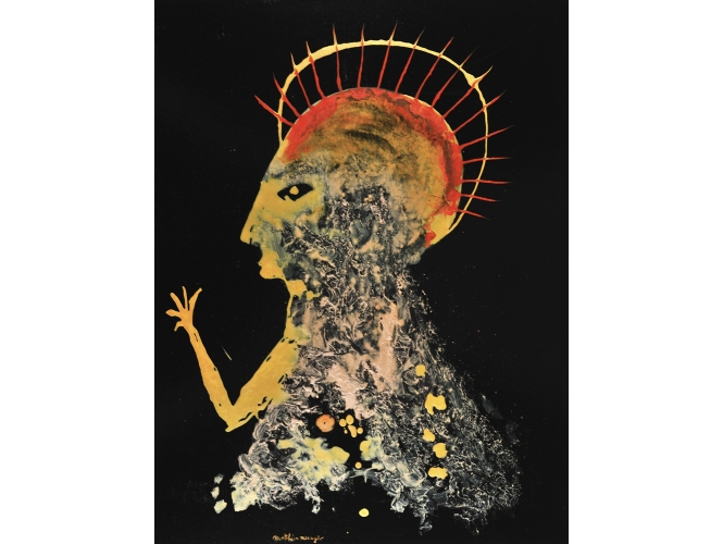 Sans titre, série ‘Mystic & Smart’ / Untitled, ‘Mystic & Smart’ series (2011-2012) % Œuvre sur papier, encre acrylique<br/>65 x 50 cm<br/>© Rebecca Fanuele<br/><br/>Work on paper <br/>acrylic ink, <br/>65 x 50 cm<br/>© Rebecca Fanuele<br/><br/>