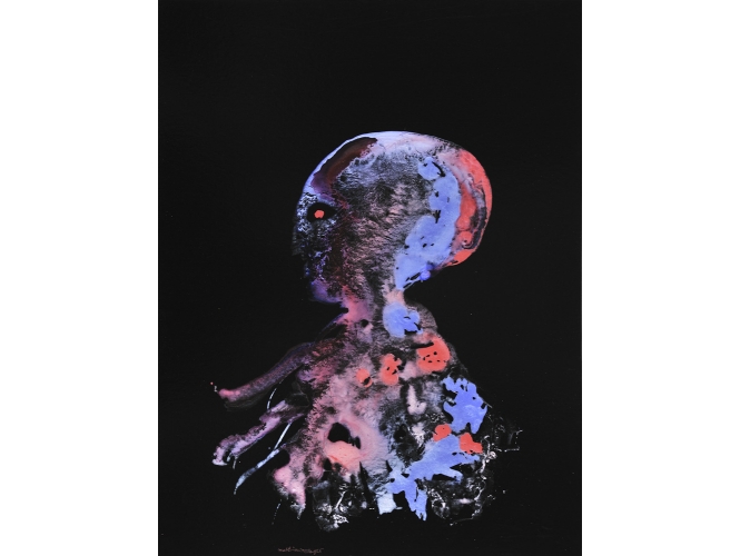Sans titre, série ‘Mystic & Smart’ / Untitled, ‘Mystic & Smart’ series (2011-2012) % Œuvre sur papier, encre acrylique<br/>65 x 50 cm<br/>© Rebecca Fanuele<br/><br/>Work on paper <br/>acrylic ink, <br/>65 x 50 cm<br/>© Rebecca Fanuele<br/><br/>