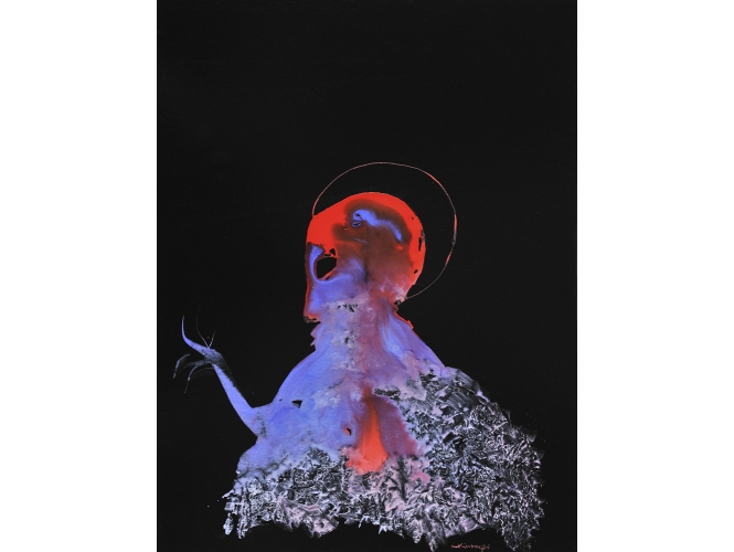Sans titre, série ‘Mystic & Smart’ / Untitled, ‘Mystic & Smart’ series (2011-2012) % Œuvre sur papier, encre acrylique<br/>65 x 50 cm<br/>© Rebecca Fanuele<br/><br/>Work on paper <br/>acrylic ink, <br/>65 x 50 cm<br/>© Rebecca Fanuele<br/><br/>