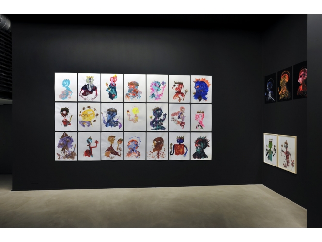 Vue de l’exposition / Exhibition view, 2013 % "Mystic & Smart", Galerie Suzanne Tarasieve / Loft 19, Paris <br/>© Rebecca Fanuele<br/><br/>