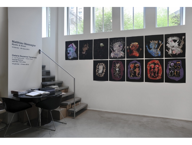 Vue de l’exposition / Exhibition view, 2013 % "Mystic & Smart", Galerie Suzanne Tarasieve / Loft 19, Paris <br/>© Rebecca Fanuele<br/><br/>