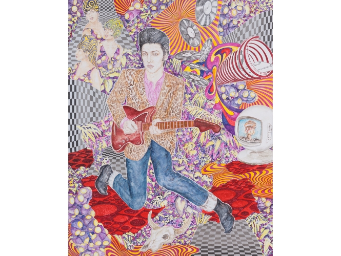 Abetz & Drescher, “Elvis Presley”, 2011 % Acrylique sur toile<br/>Acrylic on canvas<br/>200 x 160 cm<br/>© Marcus Schneider<br/><br/>